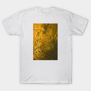 Beautiful golden paint effect on rough surface T-Shirt